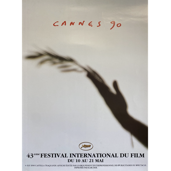 Affiche du 43ème Festival International du Film de Cannes de 1990 - Poster of the 43rd Cannes International Film Festival in 1990