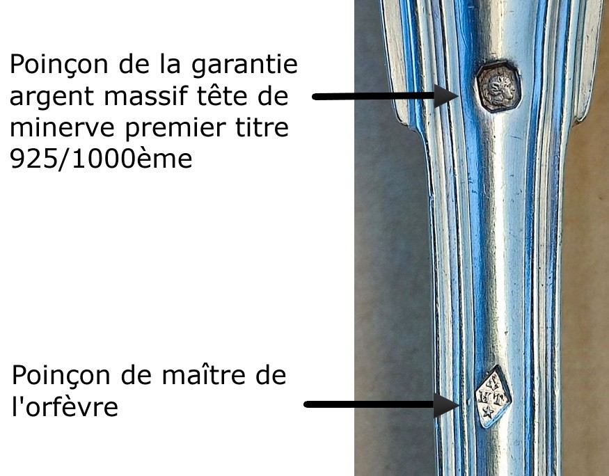 poinçon argent tête de minerve