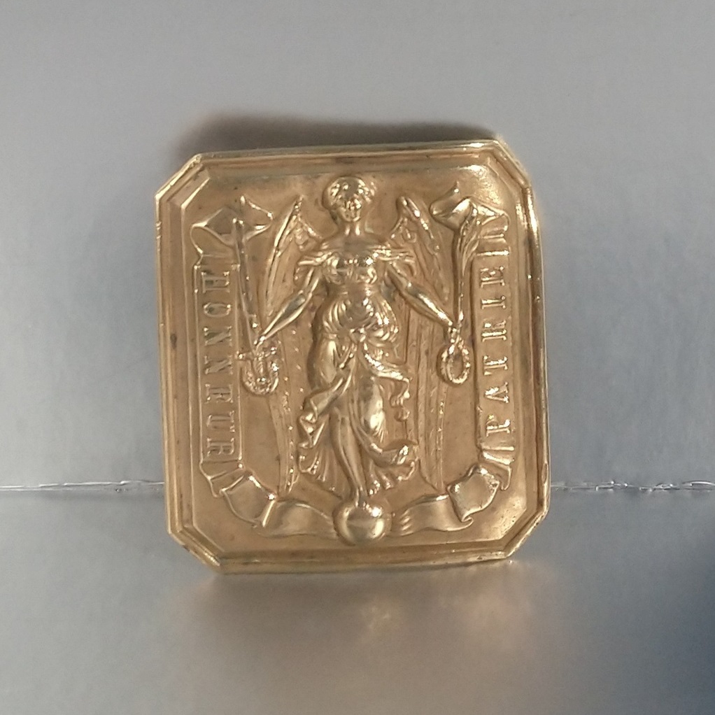 Boucle de ceinturon d'officier d'infanterie Français modèle 1845 - French infantry officer's belt buckle model 1845
