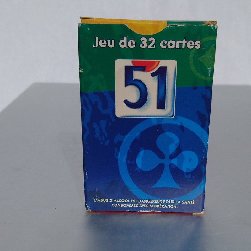 Jeu de cartes publicitaire Français pastis 51 - Advertising card game French pastis 51 Jeu de cartes publicitaire Français pastis 51 - Advertising card game French pastis 51