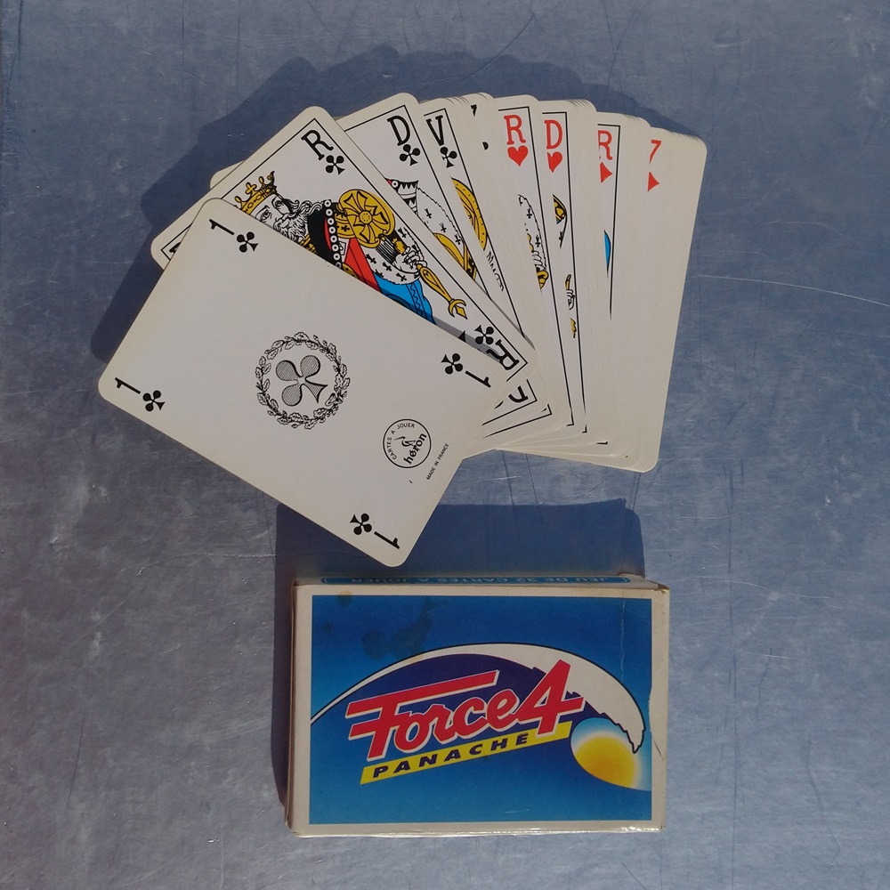Jeu de cartes à jouer publicitaires Force4 Héron S.A. en France - Advertising playing cards game Force4 Héron S.A. in France Jeu de cartes à jouer publicitaires Force4 Héron S.A. en France - Advertising playing cards game Force4 Héron S.A. in France