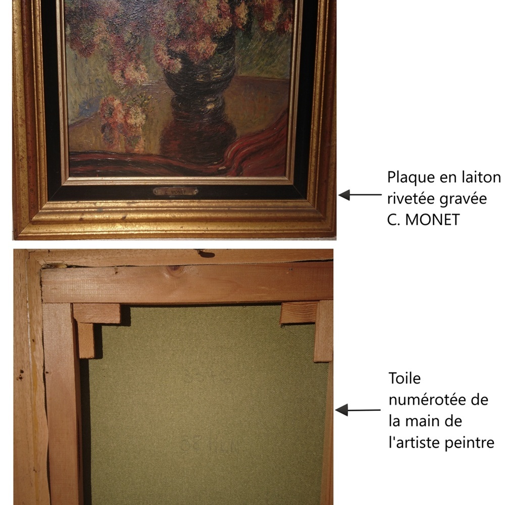 Tableau Chrysanthèmes reproduction peinte à la main à l'huile sur toile de l'oeuvre de Claude Monet 1880 - Chrysanthemum painting reproduction hand-painted in oil on canvas of the work by Claude Monet 1880 Tableau Chrysanthèmes reproduction peinte à la main à l'huile sur toile de l'oeuvre de Claude Monet 1880 - Chrysanthemum painting reproduction hand-painted in oil on canvas of the work by Claude Monet 1880
