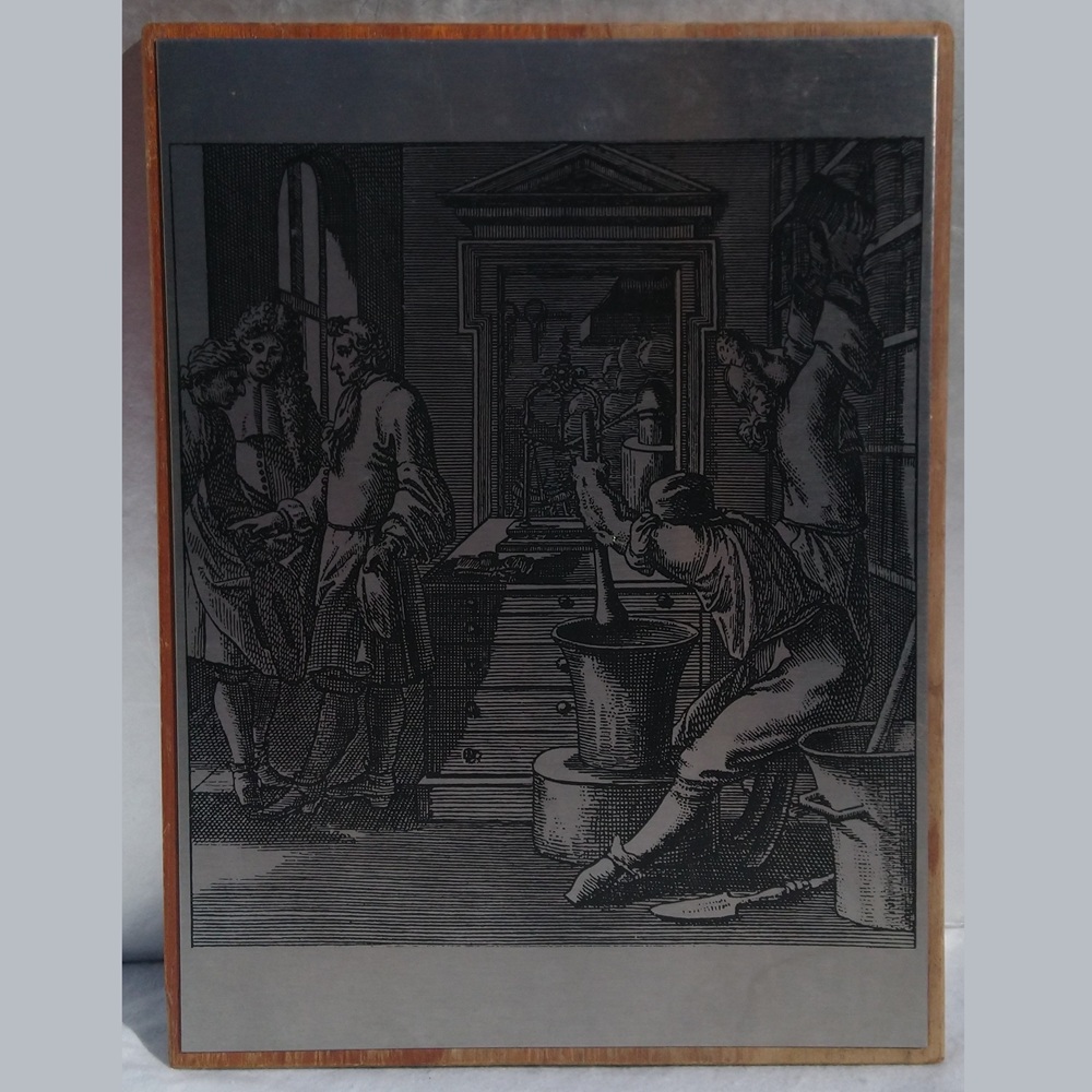 Plaque de gravure d'imprimerie Française du 19ème siècle - French printing engraving plate from the 19th century Plaque de gravure d'imprimerie Française du 19ème siècle - French printing engraving plate from the 19th century