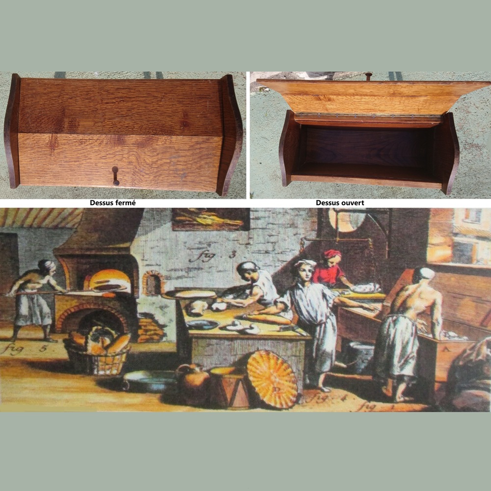 Panetière provençale Française en bois des années 50-60 - Provencal French bread box from the 50s-60 Panetière provençale Française en bois des années 50-60 - Provencal French bread box from the 50s-60