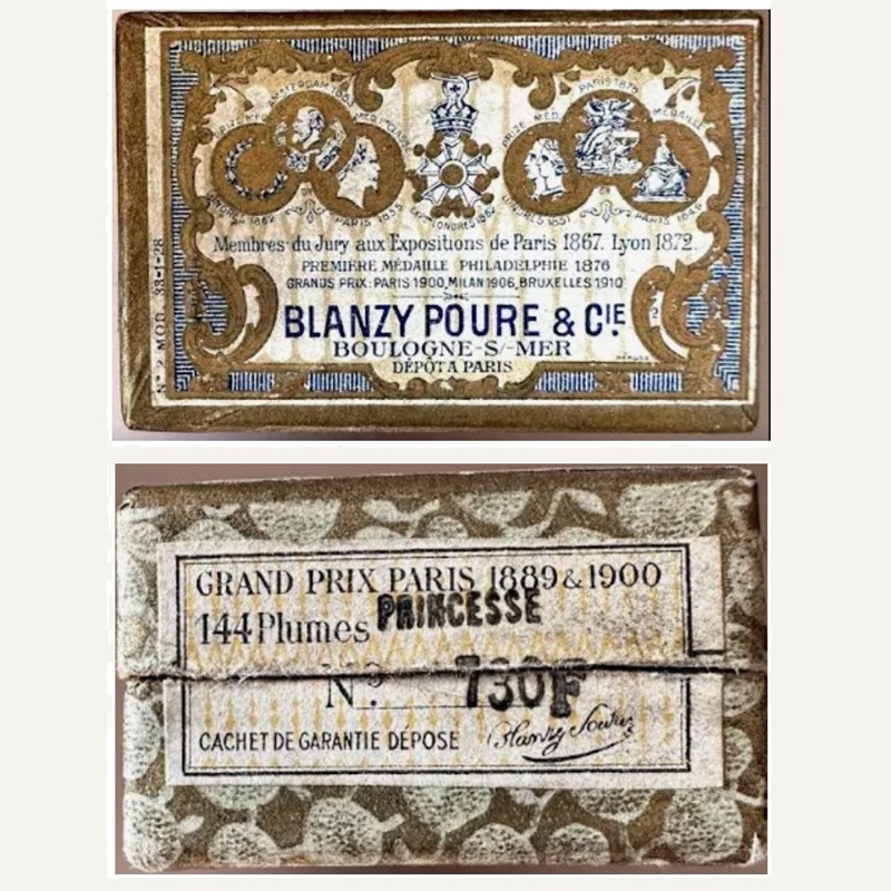 Boîte ancienne en métal de plumes princesse N° 730 Gilbert & Blanzy-Poure France - Old metal box of princess feathers No. 730 Gilbert & Blanzy-Poure France Boîte ancienne en métal de plumes princesse N° 730 Gilbert & Blanzy-Poure France - Old metal box of princess feathers No. 730 Gilbert & Blanzy-Poure France