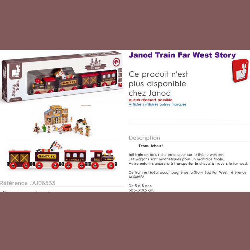 Train Janod Santa Fe jouet en bois vintage - Janod Santa Fe vintage wooden toy train Train Janod Santa Fe jouet en bois vintage - Janod Santa Fe vintage wooden toy train