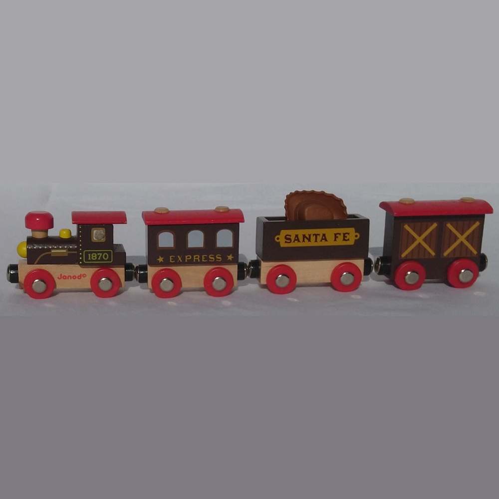 Train Janod Santa Fe jouet en bois vintage -  Janod Santa Fe vintage wooden toy train